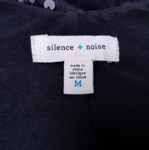 SILENCE + NOISE SEQUIN BLACK TOP SIZE M - Picture 7 of 8